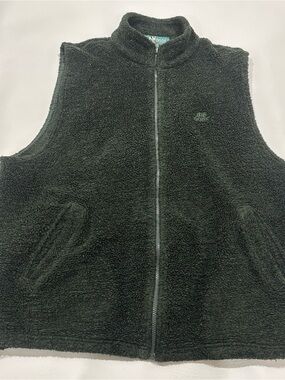 Big Dogs Men's Dark Green Sherpa Zip-Up Vest